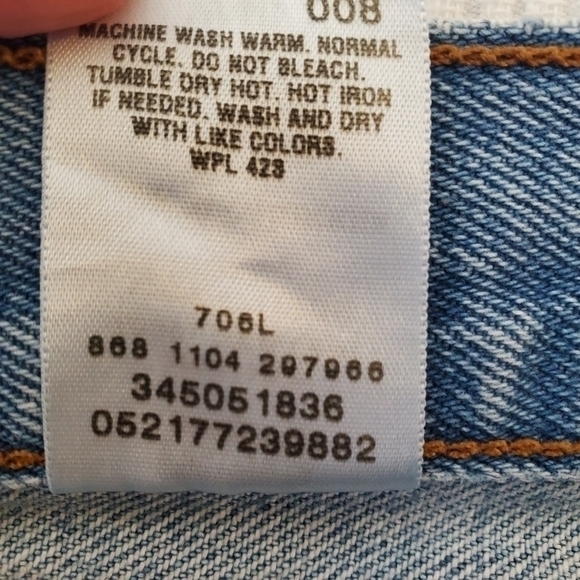 Vintage Levis 505 Jean Shorts Men's 40‎ Blue Red Tab Y2K Medium Wash - Picture 9 of 10